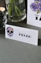 purple sugar skull place cards