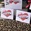 Tattoo Heart Place Cards