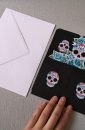 sugar skull pop up birthday card