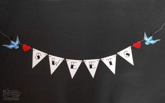 tattoo swallows sweets bunting
