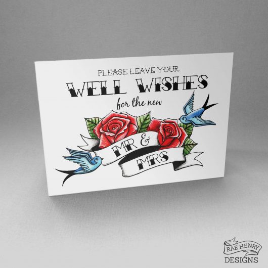 Tattoo Style Well Wishes Sign