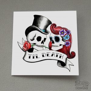 Rockabilly Skulls Card