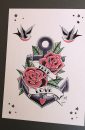 Tattoo Anchor Art Print