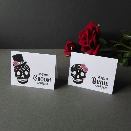 Gothic Sugar Skull Place Cards