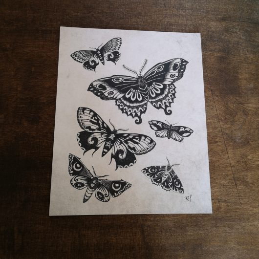 Tattoo Butterflies Art Print