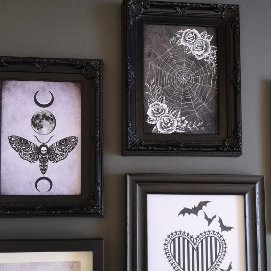 Moth and Moons Art Print
