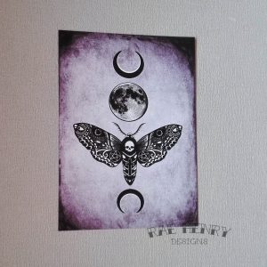 Moth and Moon Art Print