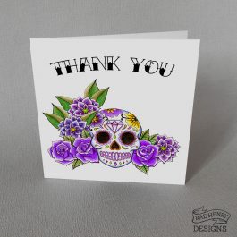 Sugar Skull Thank You Card