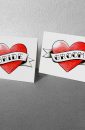 Tattoo Heart Place Cards