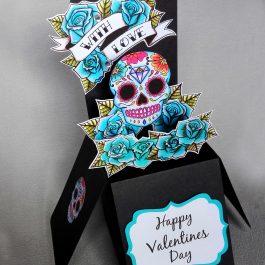 Sugar Skull Valentine Card