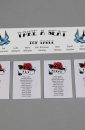 Tattoo Roses Table Plan Cards