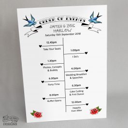 Rockabilly Order of Events Sign