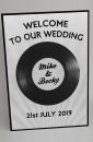Music Record wedding welcome sign