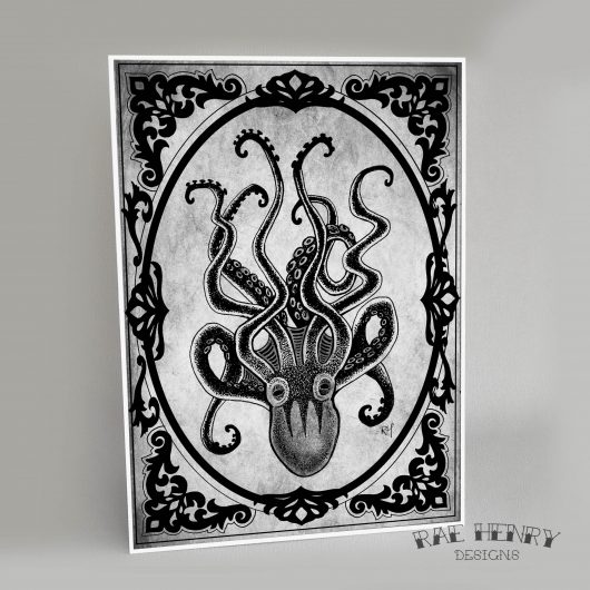 kraken art print