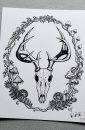 deer skull print