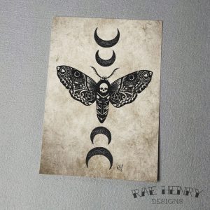 Tattoo Moth Art Print