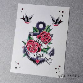Tattoo Anchor Art Print