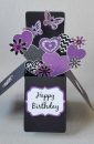 Purple Flowers Pop-up Anniversary Card