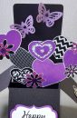Purple Flowers Pop-up Anniversary Card