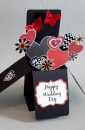 Red Flowers Pop-up Wedding Card