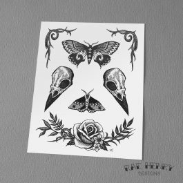 Raven Skulls art print