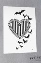 Bats Heart Art Print