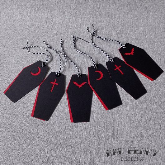 coffin gift tags