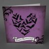 Gothic Anniversary Card Bats Heart