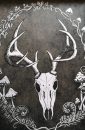 gothic deer skull print