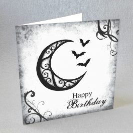 Gothic moon birthday card