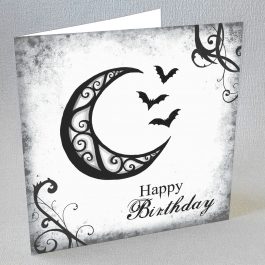Gothic moon birthday card