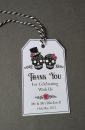 Gothic Sugar Skull Favour Tags