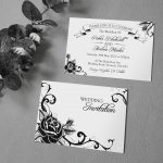 gothic rose wedding invitations