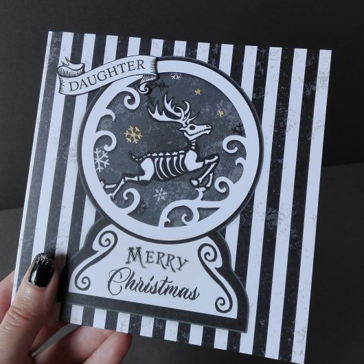 Skeleton Reindeer Christmas Card