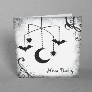 Gothic new baby card