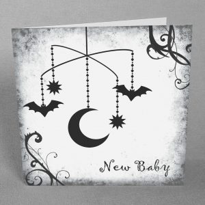 Gothic new baby card