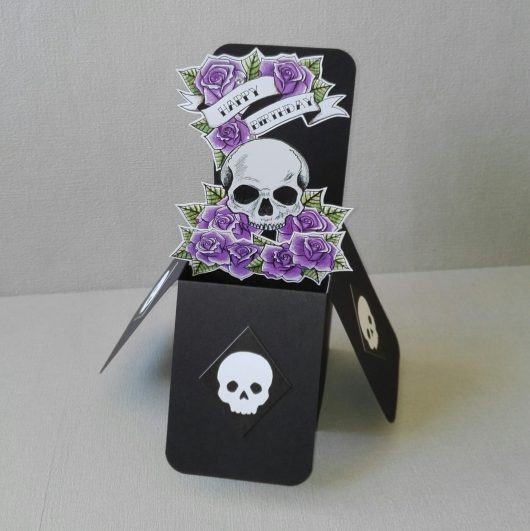 Skull and Roses Pop Up Birthday Card