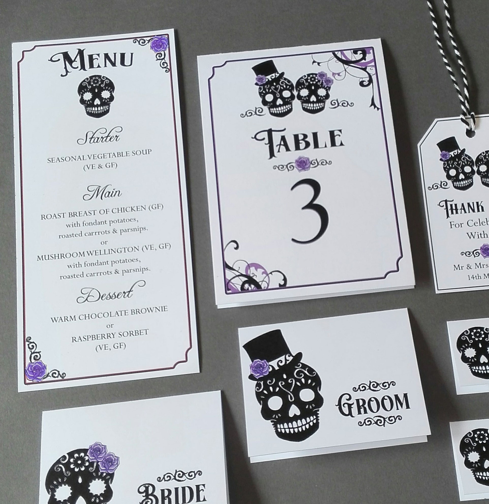 gothic sugar skull wedding decorations