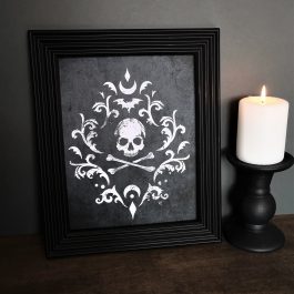 gothic skull art print