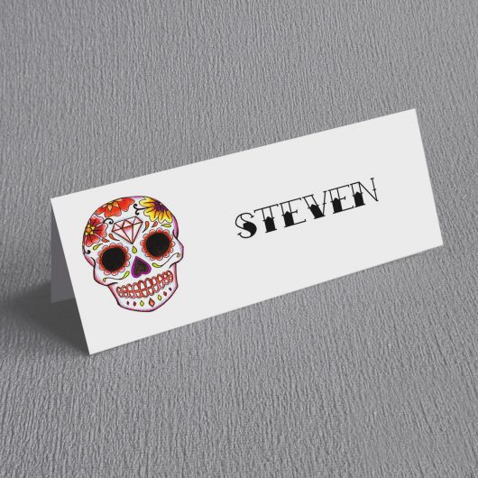 sugar skull place card