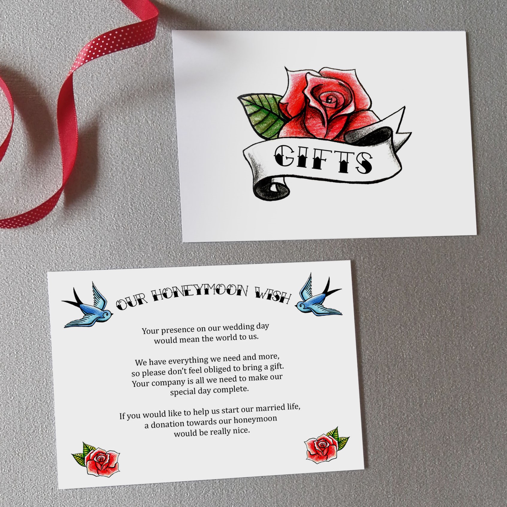 tattoo wedding invitations