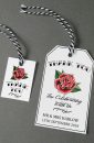 tattoo rose wedding favour tags