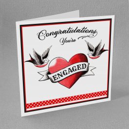 Traditional Tattoos Engagement Card