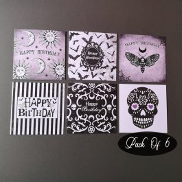 Goth Birthday Cards 6 Pack