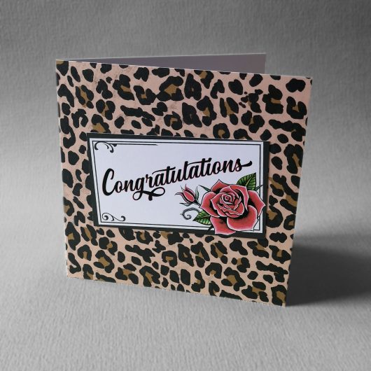 Leopard Print Congratulations Card