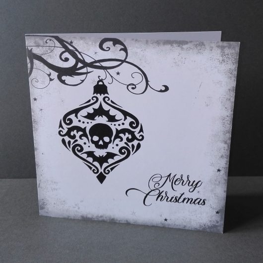 Gothic Christmas Card Bauble