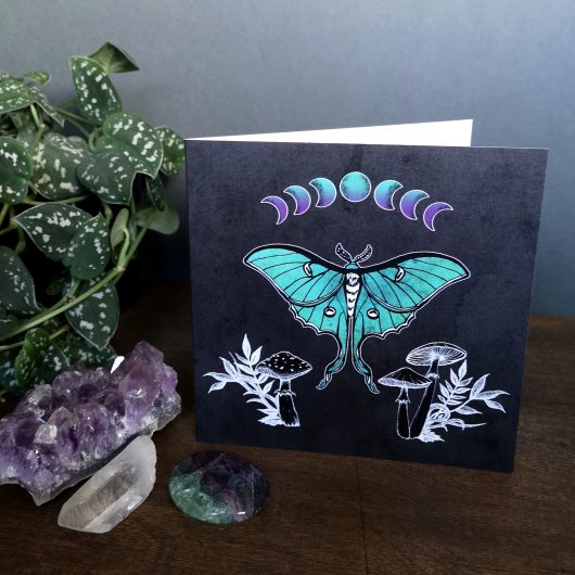 luna moth card