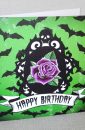 Bats Cameo Birthday Card