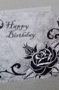 Black Rose Birthday Card