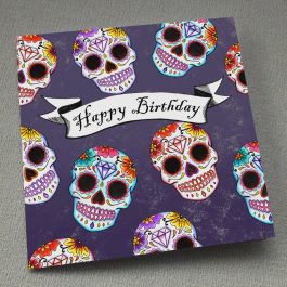 Sugar Skull Birthday Card